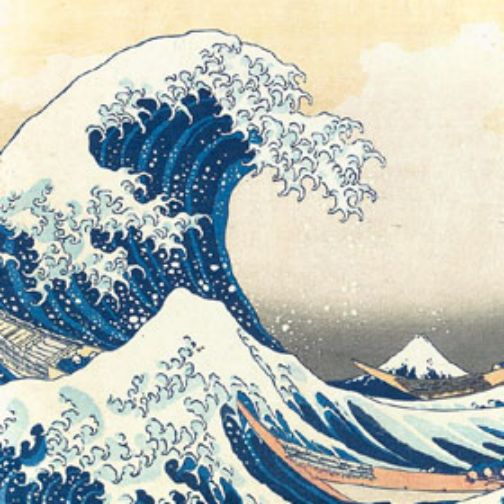 Copie peinte d’un dessin de Hokusai