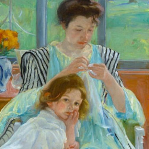 Copie peinte d’un tableau de Mary Cassatt