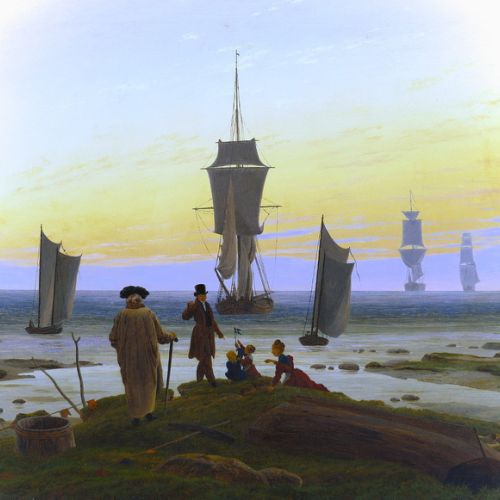 Reproduction of a famous painting: The Stages of Life by Caspar David Friedrich, commissioned painting