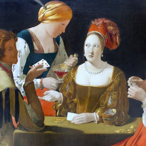 Dominant hues in Georges de La Tour’s “The Cheat with the Ace of Diamonds”