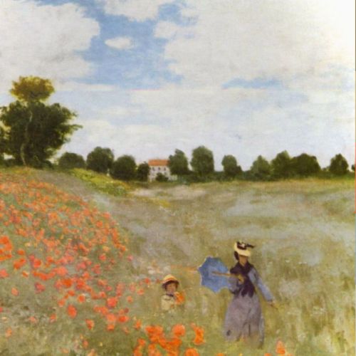 Main color palette in Monet’s “Poppies”
