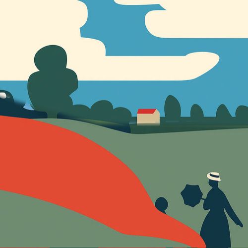 Silhouettes and flat areas in Monet’s “Poppies”