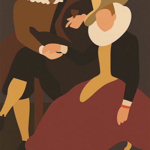 Simplified masses in Rubens’s “Self-Portrait with Isabella Brant”