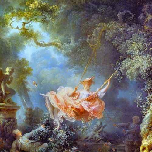 Custom painting: copy of The Swing by Fragonard, faithful reproduction
