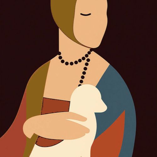 Flat areas and silhouettes in Leonardo’s “Lady with an Ermine”