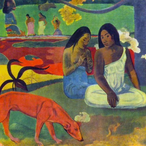 Have the painting Arearea or Joys by Paul Gauguin redone identically, oil on canvas