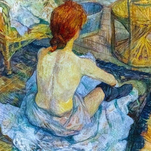 Have a reproduction on canvas of The Toilette by Toulouse-Lautrec painted