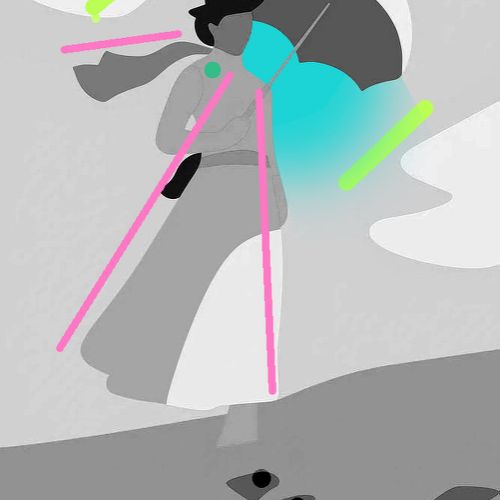 Light–dark contrasts and focal path in Monet’s “Woman with a Parasol, Turned to the Right”