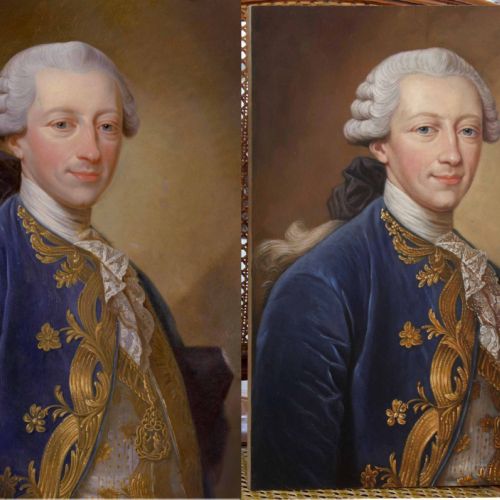 18th-century officer — oil reproduction of a historical portrait