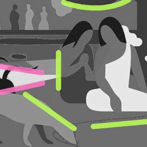 Light–dark contrasts and focal point in Gauguin’s “Arearea”