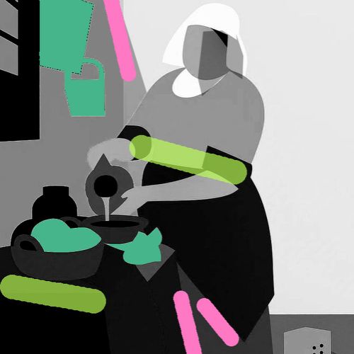 Light–dark contrasts and focal point in Vermeer’s “The Milkmaid”