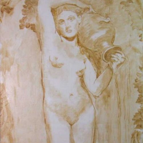 Nude after Ingres, La Source: sketch
