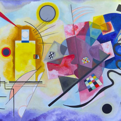 Have Yellow-Red-Blue by Wassily Kandinsky copied identically, oil painting