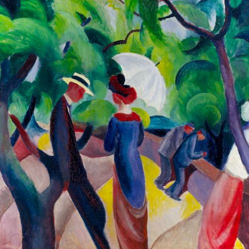 Order a faithful copy of Promenade by August Macke, oil reproduction