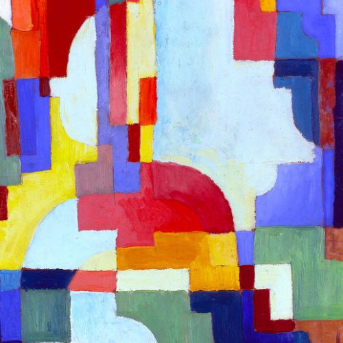 Find a copyist painter for Colored Forms by August Macke, painting on demand