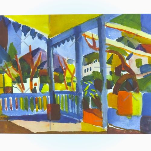 Have the painting Terrace of the Country House by August Macke copied – oil reproduction