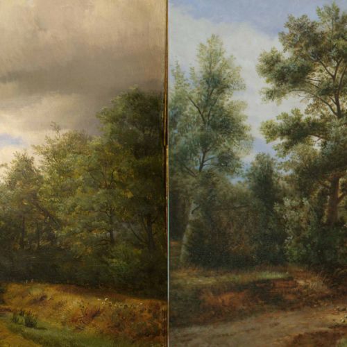 Classical landscape — oil painting copy faithfully capturing the light and atmosphere