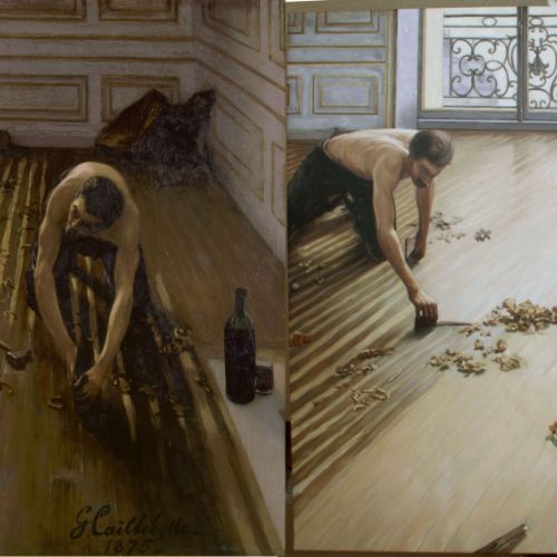 Caillebotte — The Floor Scrapers, reproduction capturing light and movement