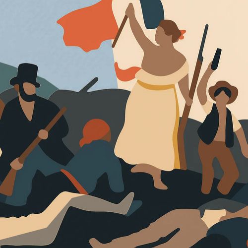 Mass structure in Delacroix’s “Liberty Leading the People”