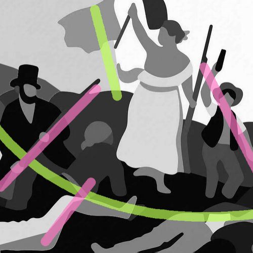 Light–dark contrasts and focal point in Delacroix’s “Liberty Leading the People”