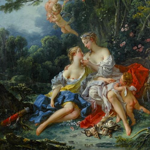 Original copy of Jupiter and Callisto by François Boucher, commissioned painting