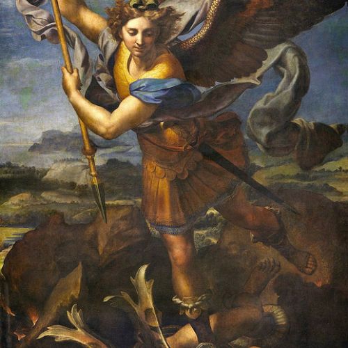 Faithful copy of Saint Michael the Archangel by Raffaello Sanzio, commissioned painting