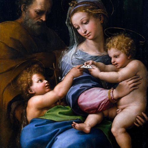 Have The Madonna of the Rose by Raphael and Giulio Romano copied identically, oil painting