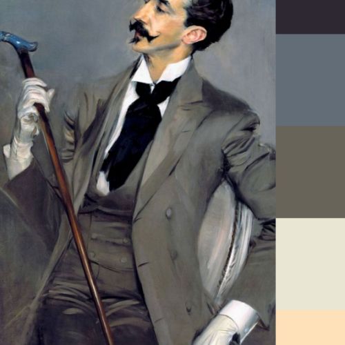 Principal nuances in Boldini’s “Portrait of the Baron de Montesquiou”