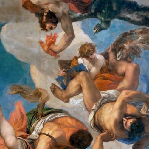 Custom painting: faithful copy of Jupiter Striking Down the Vices by Paolo Veronese