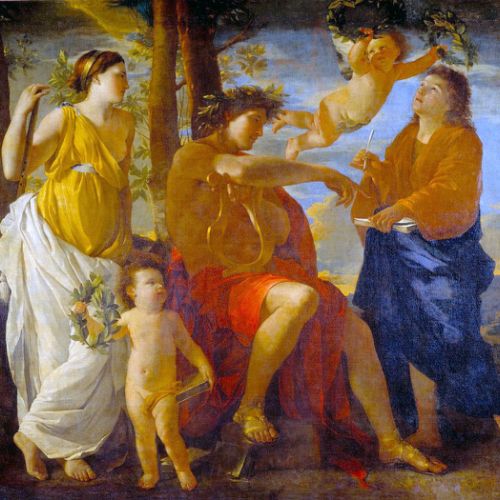 Example of a copy of Inspiration of the Poet by Nicolas Poussin, made by an artist