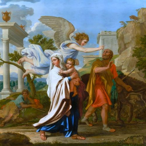 Order a copy of The Flight into Egypt by Nicolas Poussin – handmade painting