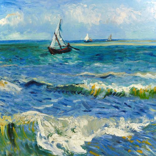 Painting on order: reproduction of The Sea at Saintes-Maries-de-la-Mer by Vincent van Gogh