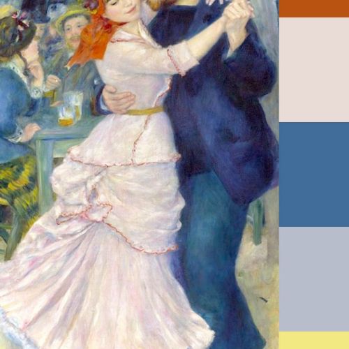 Dominant tones in Renoir’s “Dance at Bougival”