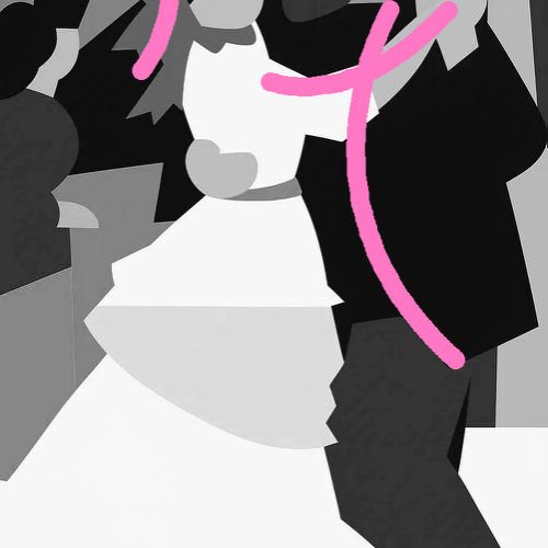 Value organization and focal point in Renoir’s “Dance at Bougival”