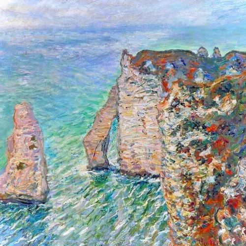 Commissioned reproduction of Needle and Porte d'Aval by Claude Monet, artisan painting
