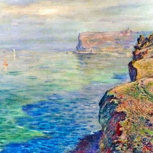 Handmade painting on order: Grainval Cliffs near Fécamp by Claude Monet, faithful reproduction