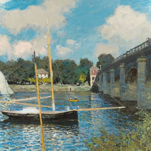 Reproduction on canvas of Bridge at Argenteuil by Claude Monet, commissioned artwork