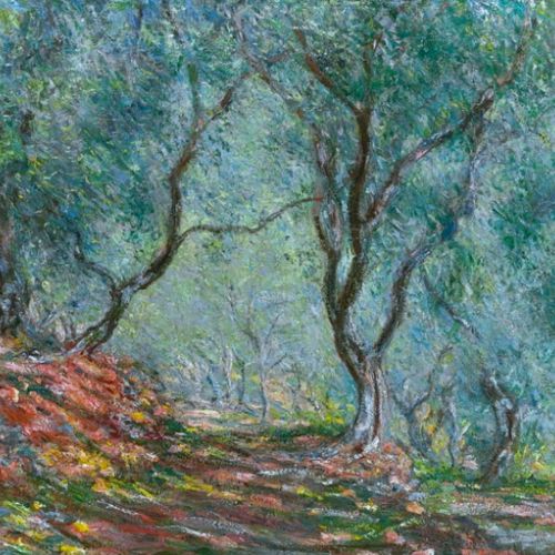 Painting after Olive Trees in the Moreno Garden by Claude Monet, custom reproduction