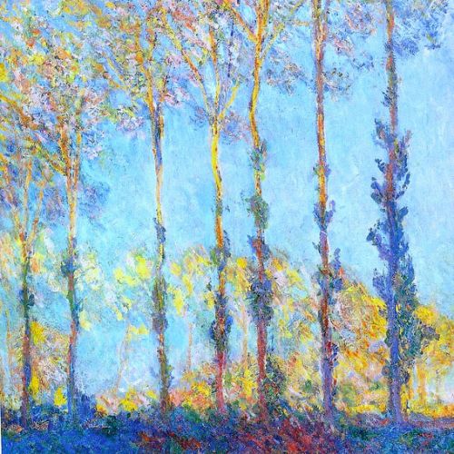 Handmade painting: Poplars on the Banks of the Epte, Autumn by Claude Monet
