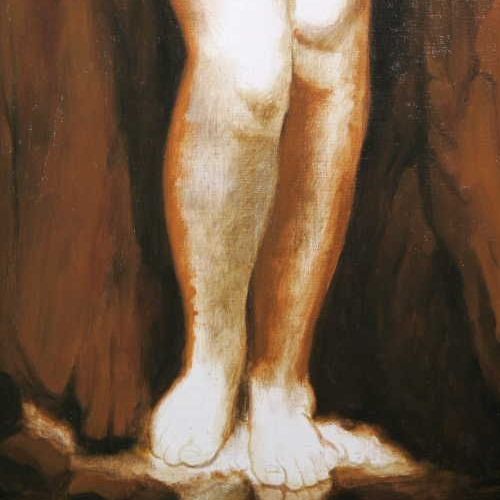 Nude after Ingres: working the background textures