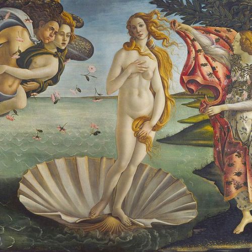 Copy of painting after Botticelli, The Birth of Venus