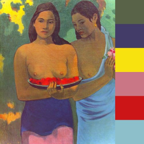 Major tones in Gauguin’s “Two Tahitian Women”