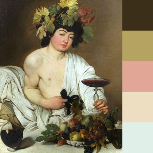 Dominant tones in Caravaggio’s “Young Bacchus”