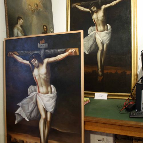 Biblical painting — oil reproduction of a classical religious work