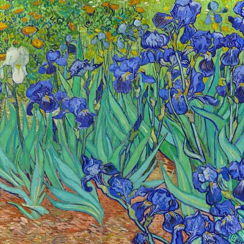 Artisan painting of Irises by Vincent van Gogh, faithful copy