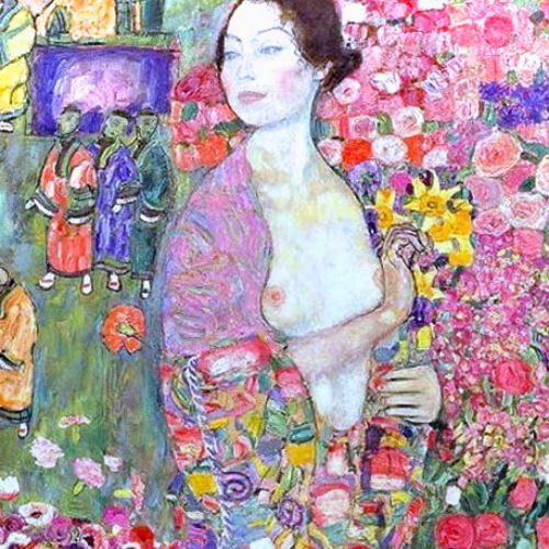 Oil painting on canvas: reproduction of The Dancer by Gustav Klimt