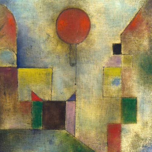 Custom reproduction of Red Balloon by Paul Klee, artisan painting