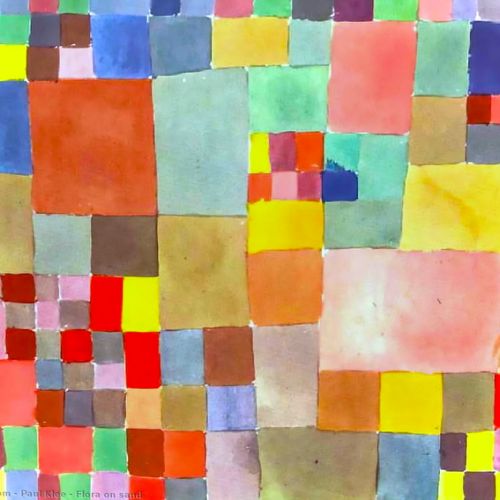 Oil painting on canvas: reproduction of Flora on Sand by Paul Klee