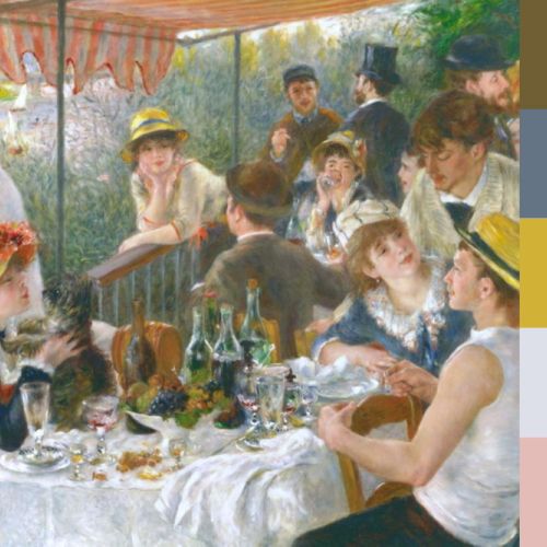 Major hues in Renoir’s “Luncheon of the Boating Party”