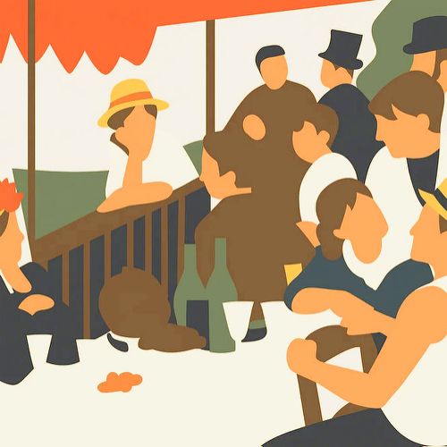 Organization of dominant shapes in Renoir’s “Luncheon of the Boating Party”